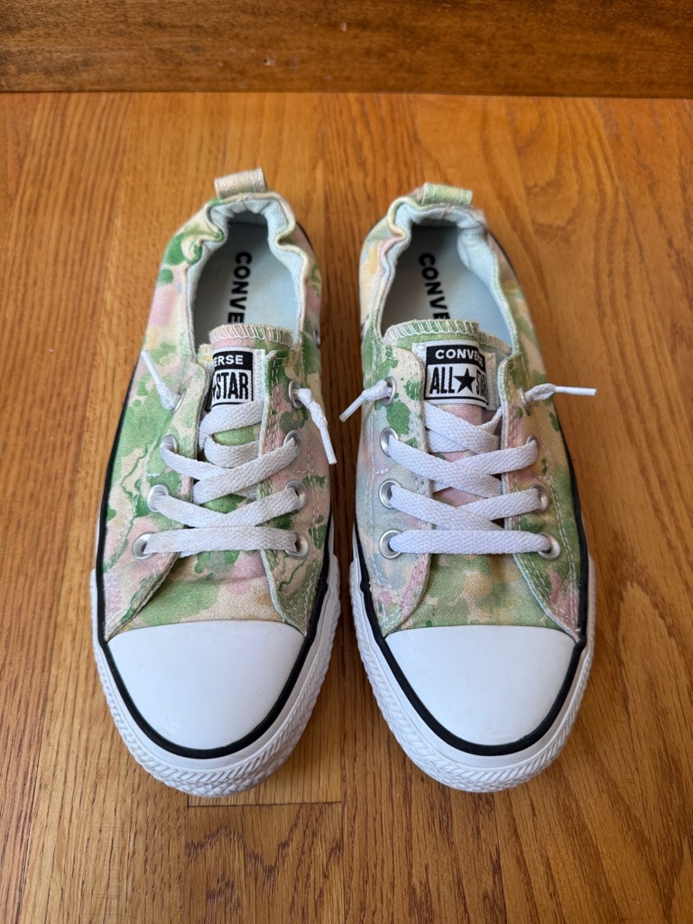 Converse CTAS Shoreline Washed Floral Elastic Back Slip On Sneakers Women’s Sz 8 - Picture 3 of 10